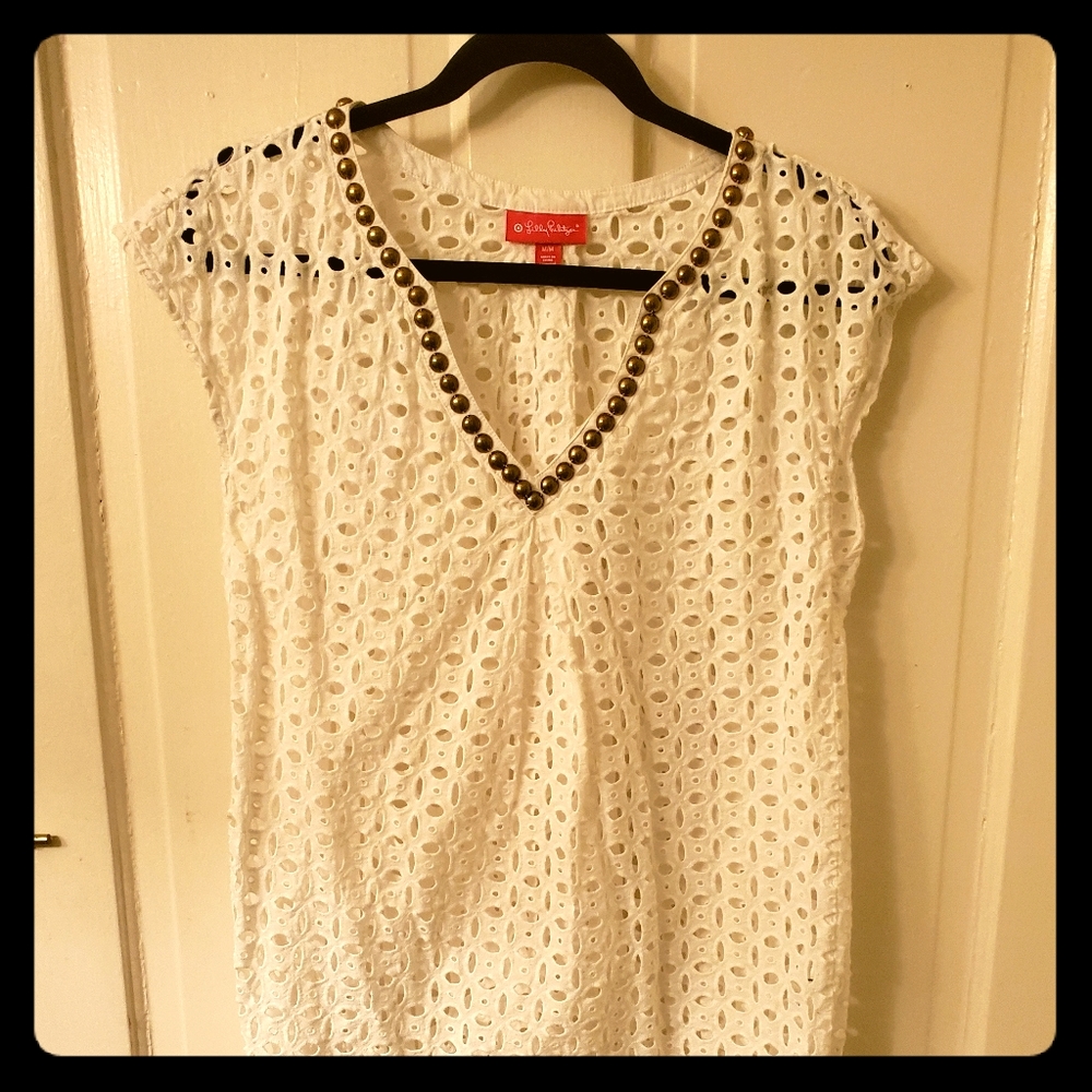 Lilly Pulitzer Floral Cutout Shirt